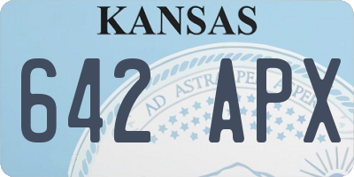 KS license plate 642APX