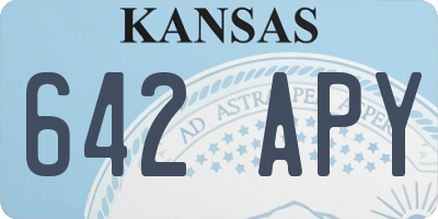 KS license plate 642APY