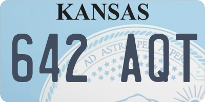 KS license plate 642AQT
