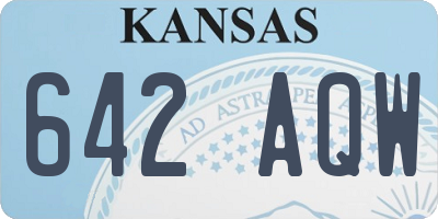 KS license plate 642AQW