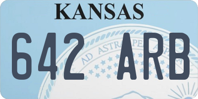 KS license plate 642ARB
