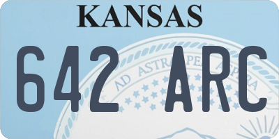 KS license plate 642ARC