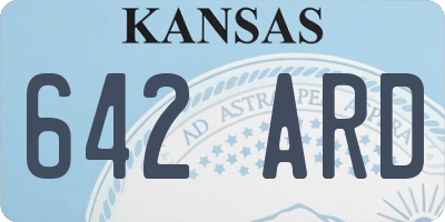 KS license plate 642ARD