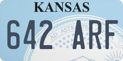 KS license plate 642ARF
