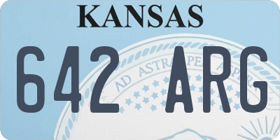 KS license plate 642ARG