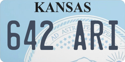 KS license plate 642ARI