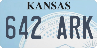 KS license plate 642ARK