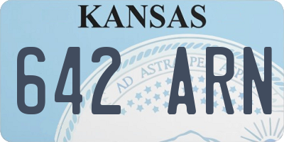 KS license plate 642ARN