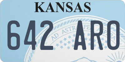 KS license plate 642ARO