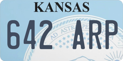 KS license plate 642ARP