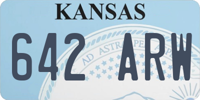 KS license plate 642ARW