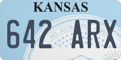 KS license plate 642ARX