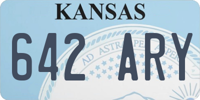 KS license plate 642ARY