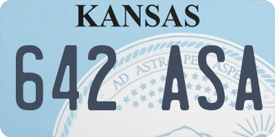 KS license plate 642ASA