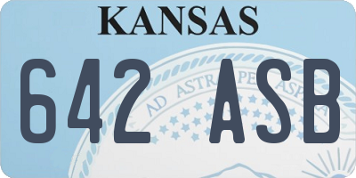 KS license plate 642ASB
