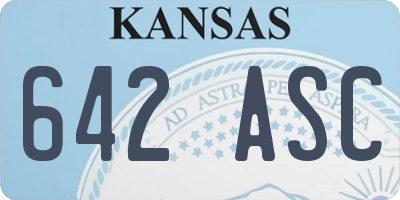 KS license plate 642ASC