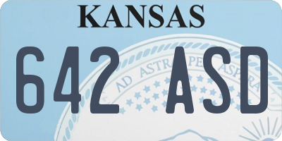 KS license plate 642ASD