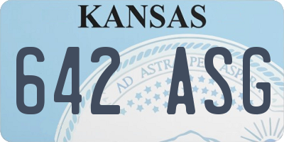 KS license plate 642ASG