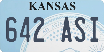 KS license plate 642ASI