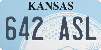 KS license plate 642ASL