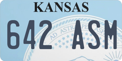KS license plate 642ASM