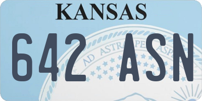 KS license plate 642ASN