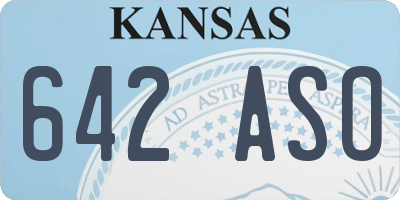 KS license plate 642ASO