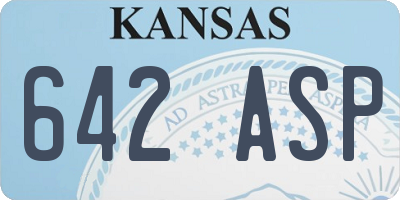 KS license plate 642ASP