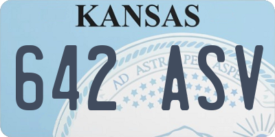 KS license plate 642ASV