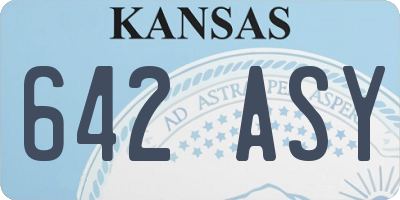 KS license plate 642ASY
