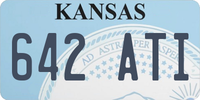 KS license plate 642ATI