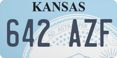 KS license plate 642AZF