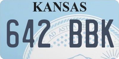 KS license plate 642BBK
