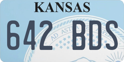 KS license plate 642BDS