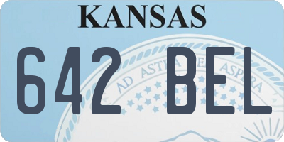 KS license plate 642BEL