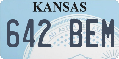 KS license plate 642BEM