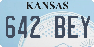 KS license plate 642BEY