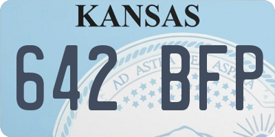 KS license plate 642BFP