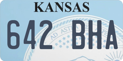 KS license plate 642BHA