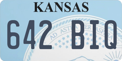 KS license plate 642BIQ