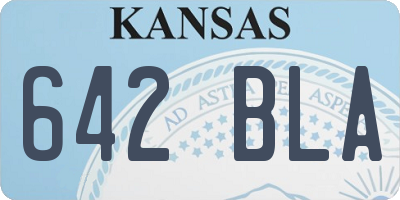KS license plate 642BLA