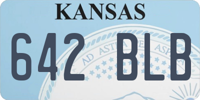 KS license plate 642BLB