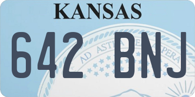 KS license plate 642BNJ