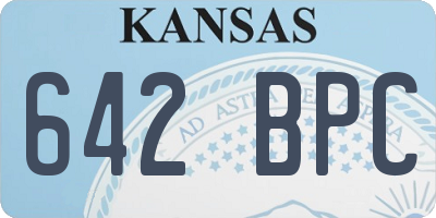 KS license plate 642BPC