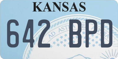 KS license plate 642BPD