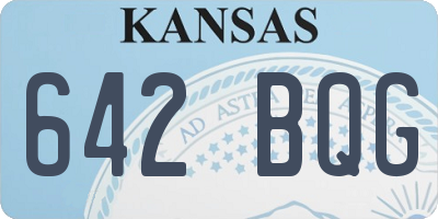 KS license plate 642BQG