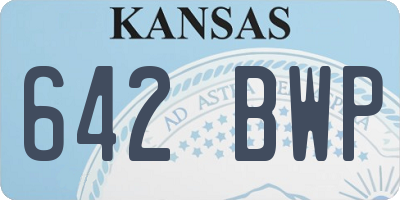 KS license plate 642BWP