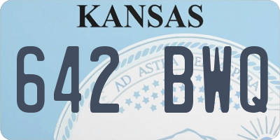 KS license plate 642BWQ