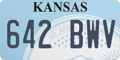 KS license plate 642BWV