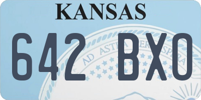 KS license plate 642BXO